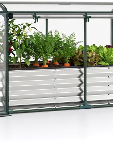 Giantex 6x2x1 FT Raised Garden Bed w/Greenhouse Cover