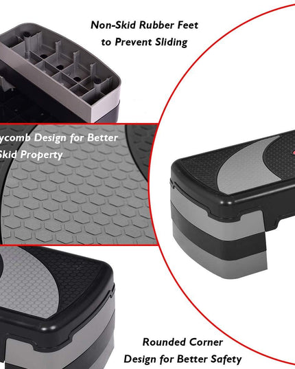 31" Aerobic Step Platform, Non-Slip Surface - Giantexus