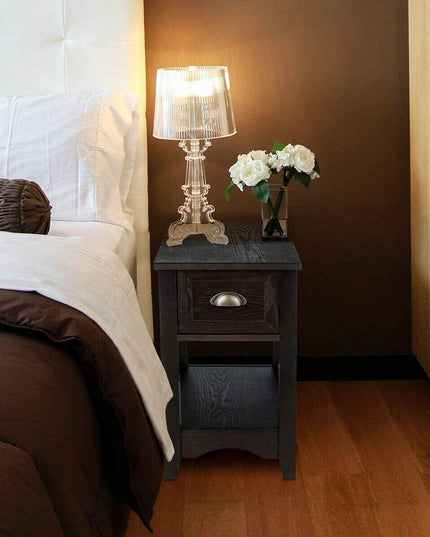 Chair Side End Table with Drawer - Giantexus