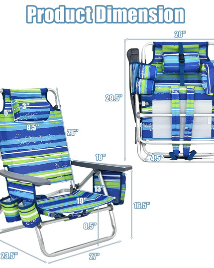 Giantex Beach Chair 2-Pack Sling Camping Chair