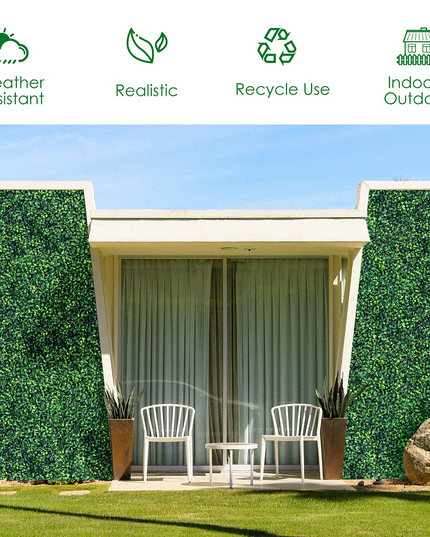 Giantex 12PCS 20x20inch Artificial Boxwood Panels