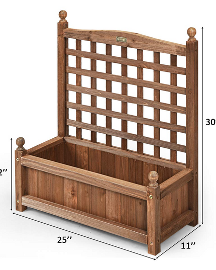 Wood Free Standing Plant Raised Bed