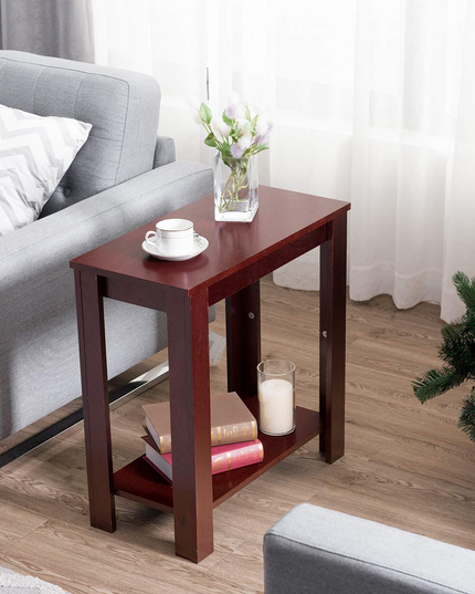 Giantex Chairside Table Nightstand W/Shelf Telephone Table Coffee Bedside Sofa Table