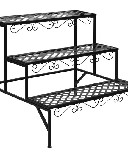 3 Tiers Metal Plant Stand, Ladder Plant Display Rack - Giantex