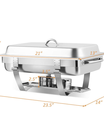 Giantex 2 Packs Chafing Dish 9 Quart Chafer Dishes Buffet Set