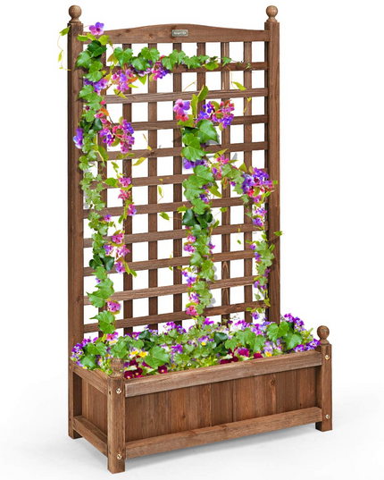 Wood Free Standing Plant Raised Bed