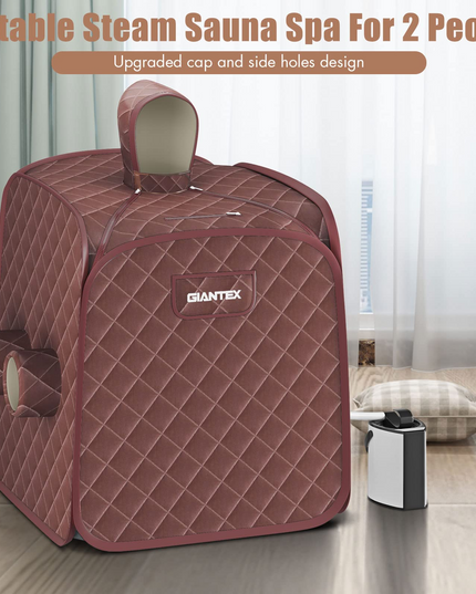 Giantex Portable Folding Sauna, 1 or 2 Person Steam Spa with Remote Control