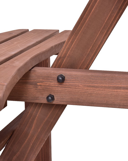 Giantex 6 Person Wooden Picnic Table Set with Wood Bench, Dark Brown