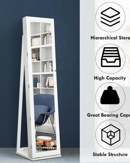CHARMAID | Standing Jewelry Armoire - Giantexus