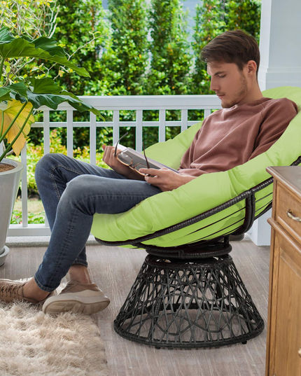 Giantex Rattan Round Papasan Chair