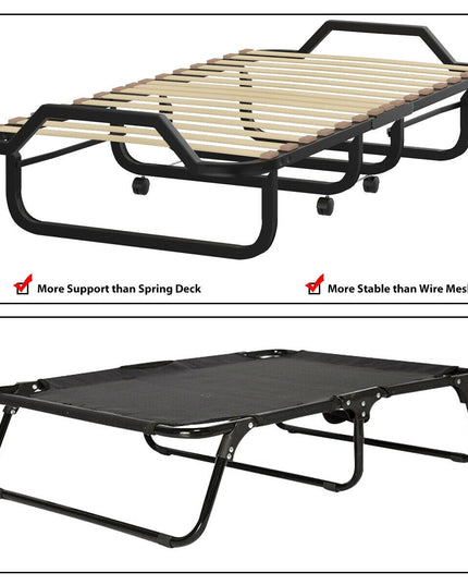 Rollaway Folding Bed with 4 Inch Mattress