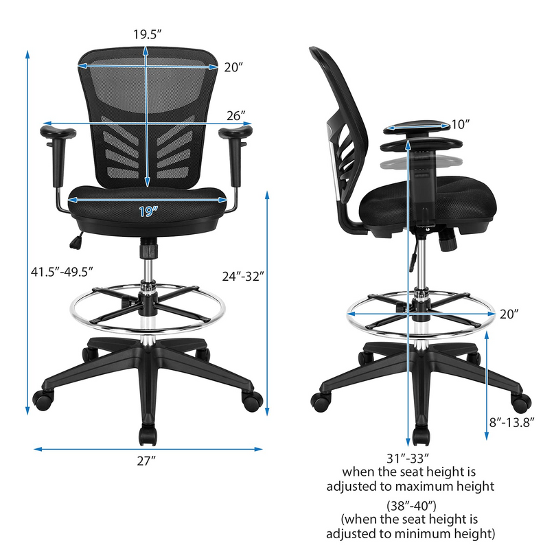Giantex Mesh Drafting Chair, Standing Desk Chair