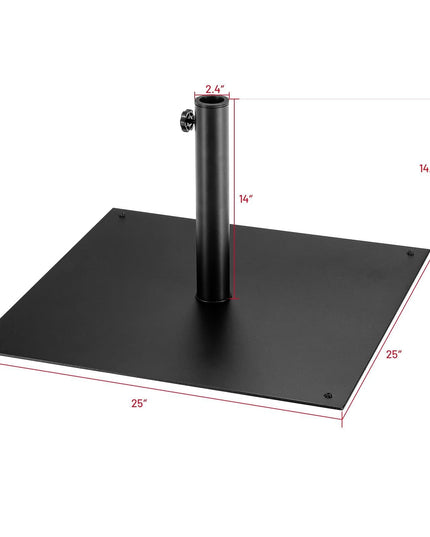 Giantex Square Umbrella Base, Steel Heavy Duty Patio Market Umbrella Stand (20/25 Inch) - Giantexus