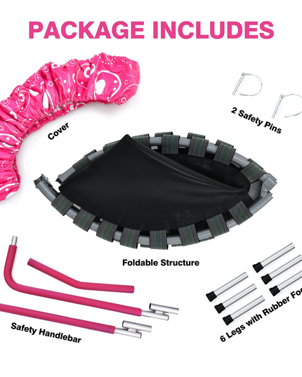 36-Inch Mini Kids Trampoline with Foamed Handle