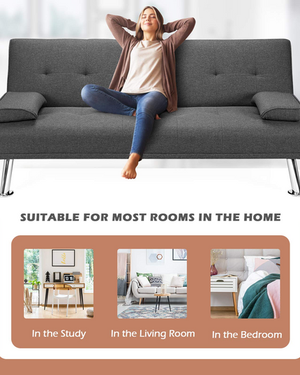 Giantex Modern Convertible Futon Sofa Bed