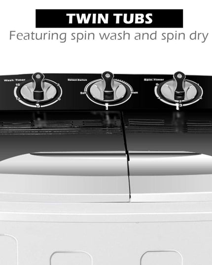 Portable Twin Tub Mini Clothes Washer Machine for Apartment