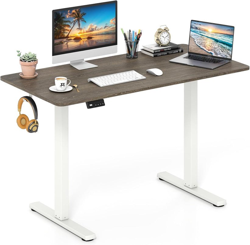 Giantex Electric Standing Desk | 48" x 24" Height Adjustable Sit Stand Computer Workstation with 2 Memory Heights