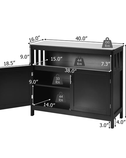 Giantex Kitchen Buffet Sideboard, Wooden Storage Server Cupboard Cabinet