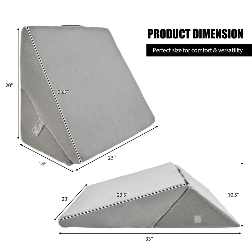 Giantex Bed Wedge Pillow, Adjustable 9&12 Inch