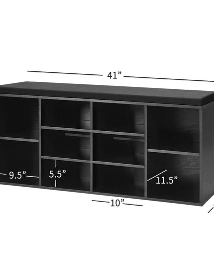 Giantex Shoe Storage Bench with Cushion, Entryway Shoe Rack Bench