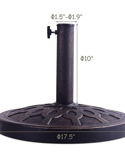 Giantex 17.5" 30lbs Patio Market Umbrella Base, Classic Round - Giantexus