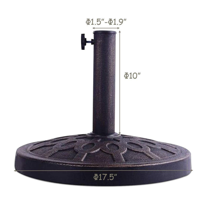 Giantex 17.5" 30lbs Patio Market Umbrella Base, Classic Round - Giantexus
