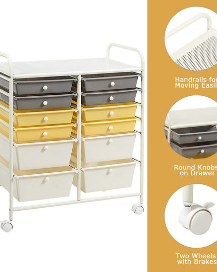 Giantex 12 Drawer Rolling Storage Cart