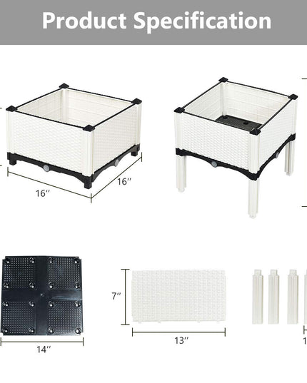 Set of 4 Raised Garden Bed Kits