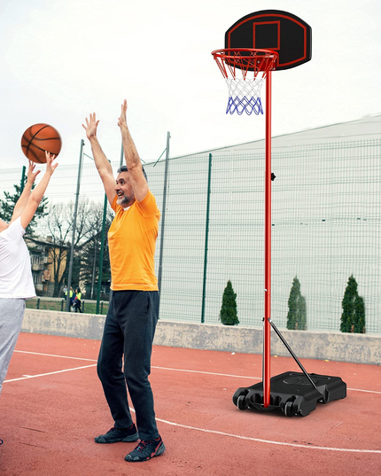 Giantex Portable Basketball Hoop Adjustable Height 6.5 - 8.5 FT, Backboard System Stand with 2 Wheels