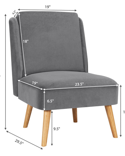 Giantex Comfy Single Sofa Chair w/Rubber Wood Legs