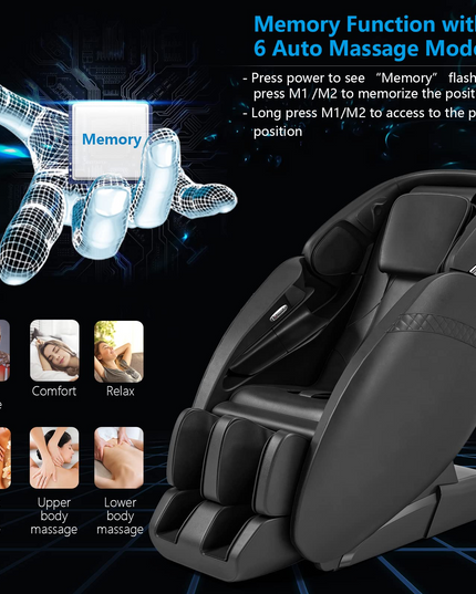 Giantex SL Track Massage Recliner Zero Gravity W/Negative Ion Generator