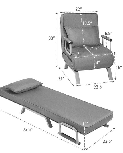 Giantex Convertible Sofa Bed Sleeper Chair