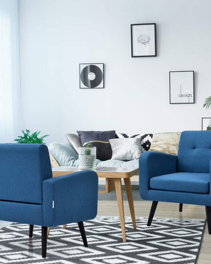 Set of 2 Modern Upholstered Accent Chairs - Giantex