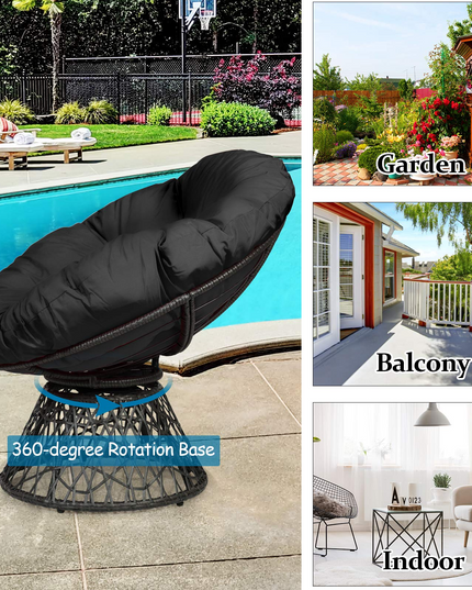 Giantex Rattan Round Papasan Chair