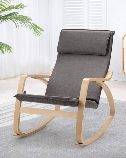 Giantex Stable Wooden Frame Relaxing Modern Leisure Armchair Suitable for Living Room, Bedroom, Balcony, Nursery Room