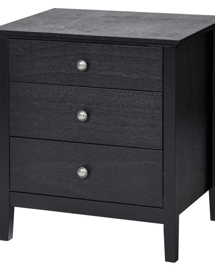 Giantex Nightstand with Drawers Solid Structure Side Table for Storage Bedroom