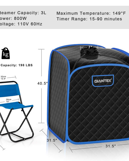 Steam Sauna Portable Therapeutic Sauna 3L Blast-Proof Remote Control