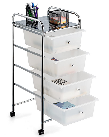 Giantex Rolling Cart with Drawers, Craft Organizer with Wheels