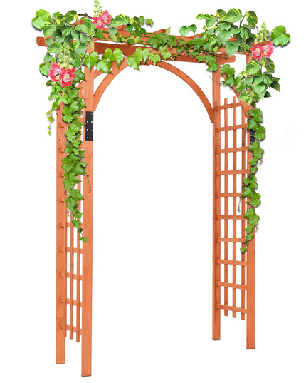 Giantex 85in Wood Arbor Wedding Arch Garden Trellis Pergola Arbor