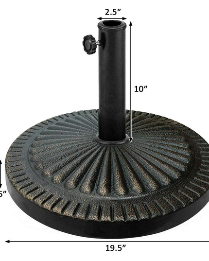 Giantex 31.5 lbs Patio Market Umbrella Base, Heavy Duty Cast Iron Resin Outdoor Stand