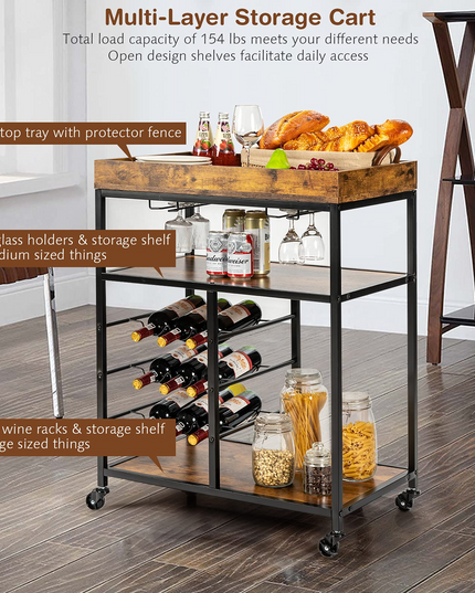 Giantex Island Cart, Rolling Kitchen Trolley