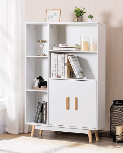 Giantex Storage Cabinet, Free Standing Pantry Cabinet with 2 Door Cabinet and 5 Shelves