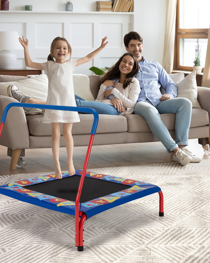 ASTM Approved Square Workout Rebounder Trampoline with Safety Padded Cover