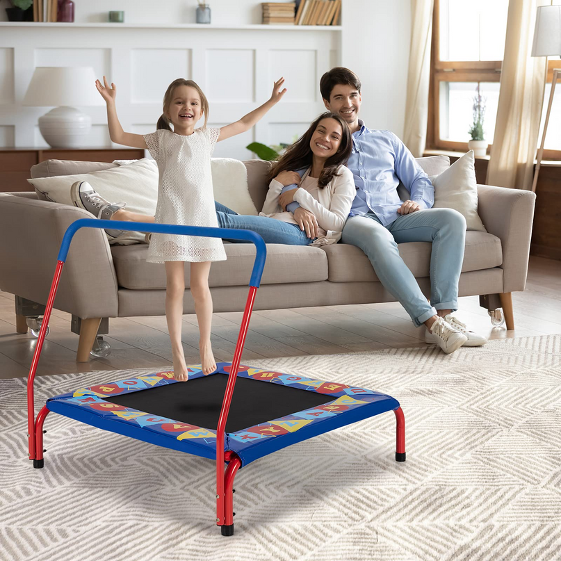 ASTM Approved Square Workout Rebounder Trampoline with Safety Padded Cover