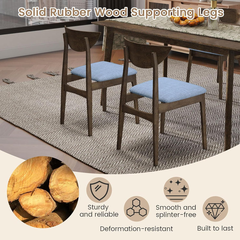 Giantex Wooden Dining Chairs Set for Dining Room Home