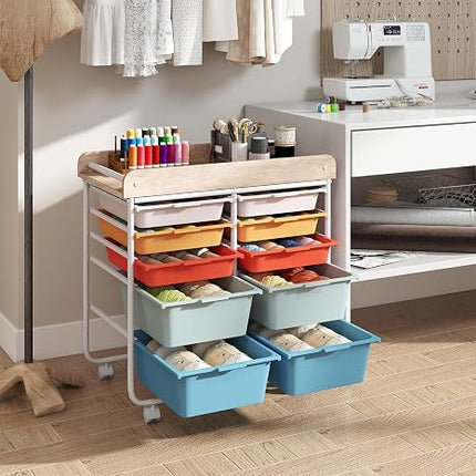 Giantex Rolling Storage Cart with 10 Drawers, Utility Cart