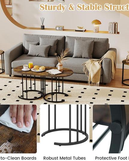 Giantex Nesting Coffee Table Set of 3