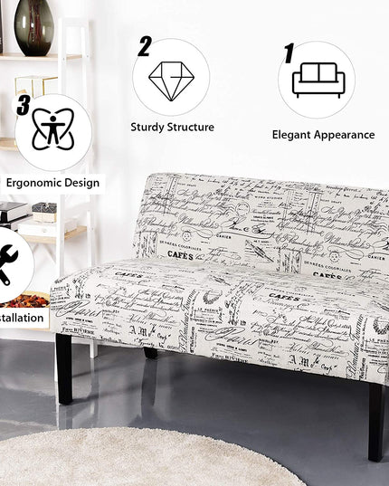 Armless Loveseat Sofa Modern Sofa Chair - Giantexus