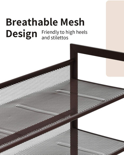 3-Tier Metal Shoe Rack, Shoe Storage Organizer - Giantexus