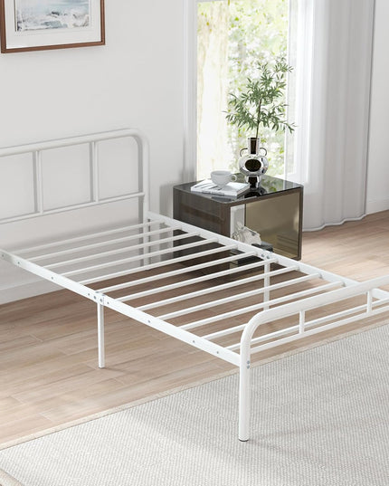 Giantex Twin Size Bed Frame, Modern Metal Platform Bed with Headboard and Footboard, Heavy Duty Steel Slat Support Mattress Foundation